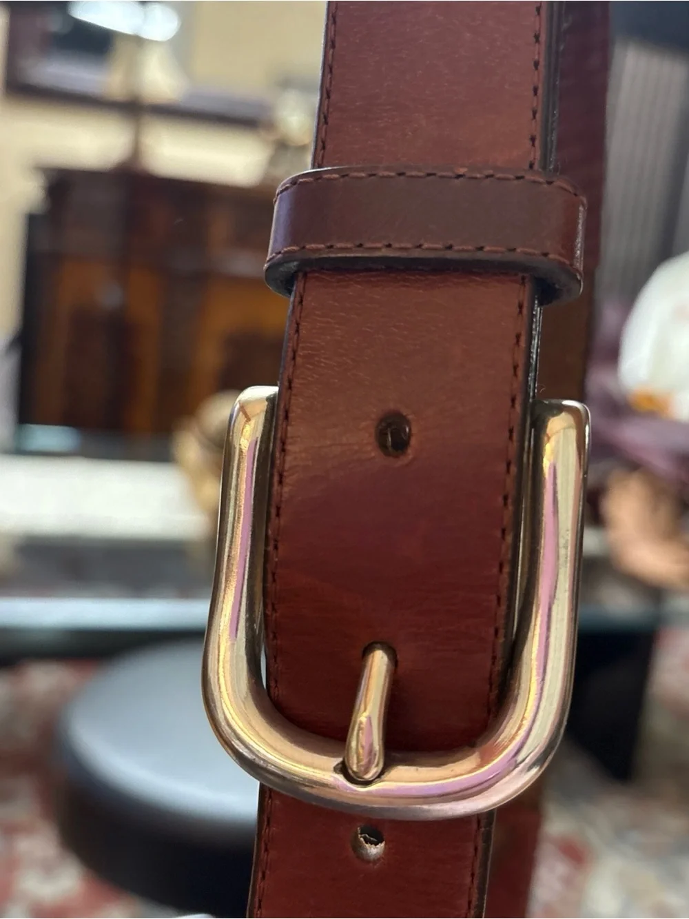 VINTAGE Brighton Brown Leather Belt with Silver Buckle WITH SILVER flying fish 🐟